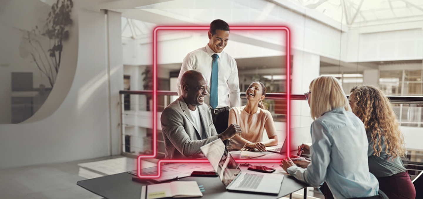 A group of people sitting around a table