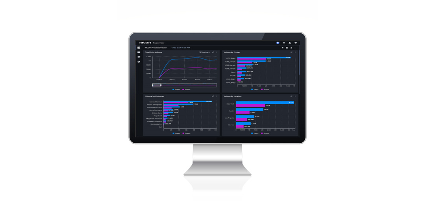 Actionable insights delivered by newly integrated RICOH Supervisor and RICOH ProcessDirector