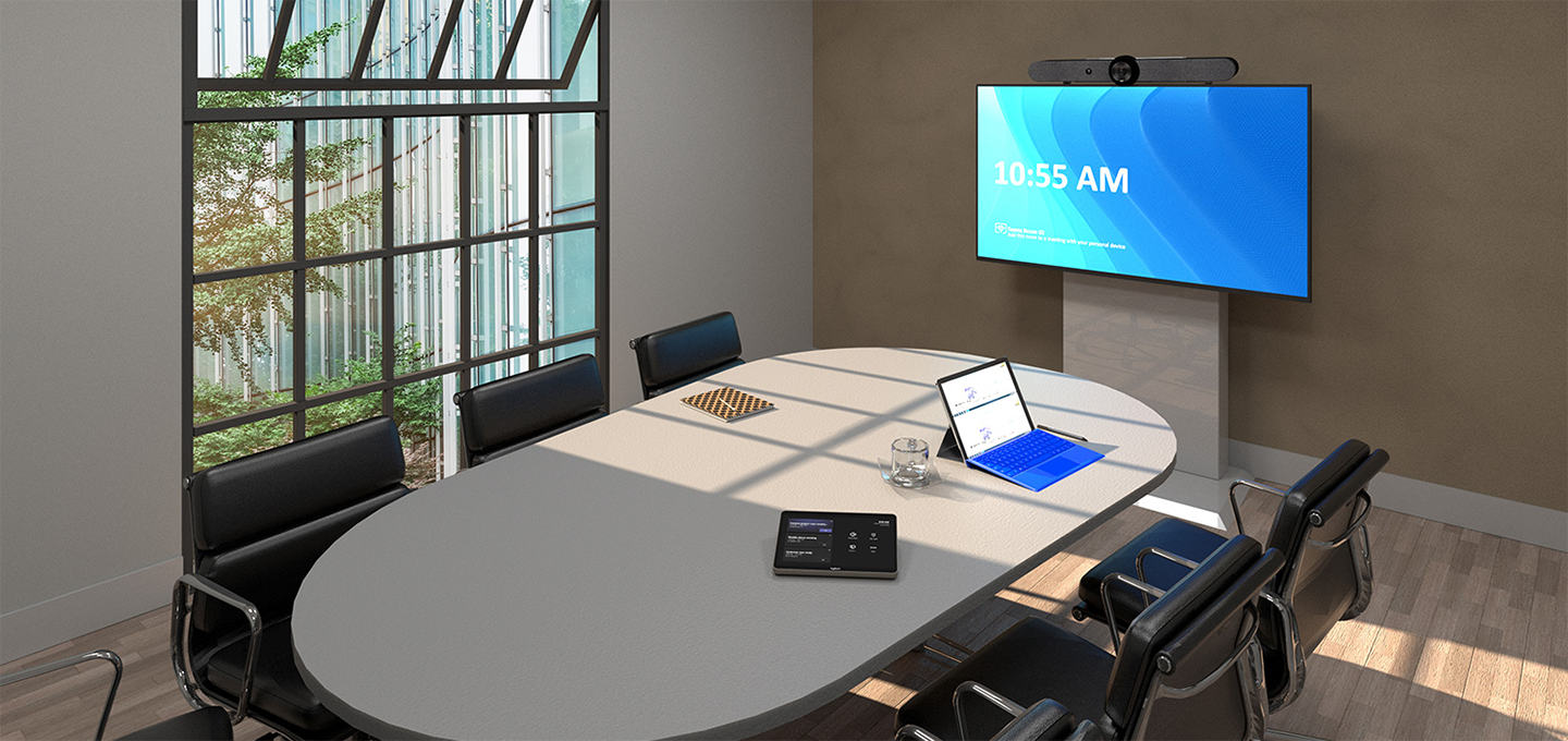 A room with a table and chairs