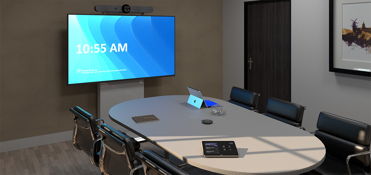 A room with a table and chairs