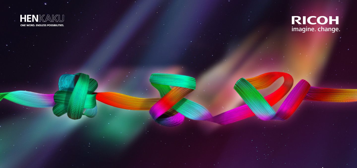 Image of a colorful tangled strip